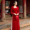 ao dai nhung cach tan phoi co vuong ad162 4