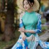 ao dai truyen thong in hoa tiet ad085